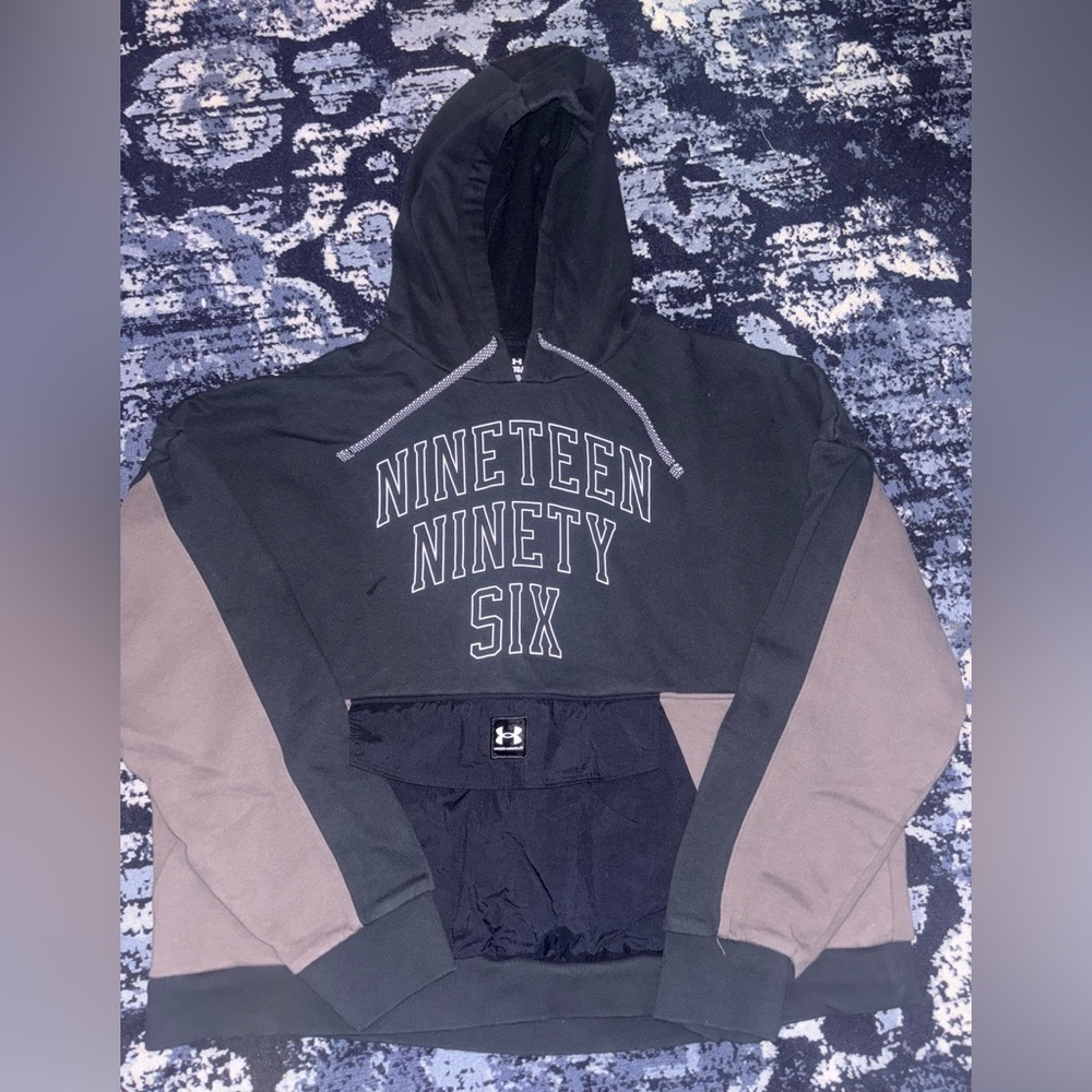 Under Armour 1996 Charcoal and Light Gray Hoodie